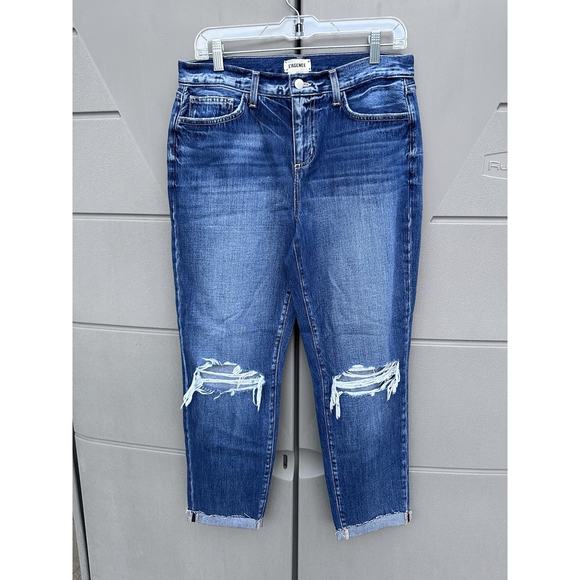 L'AGENCE Olga High Rise Cigarette Cuffed Cropped Straight Jeans Sz 29 NWOT - Picture 9 of 16